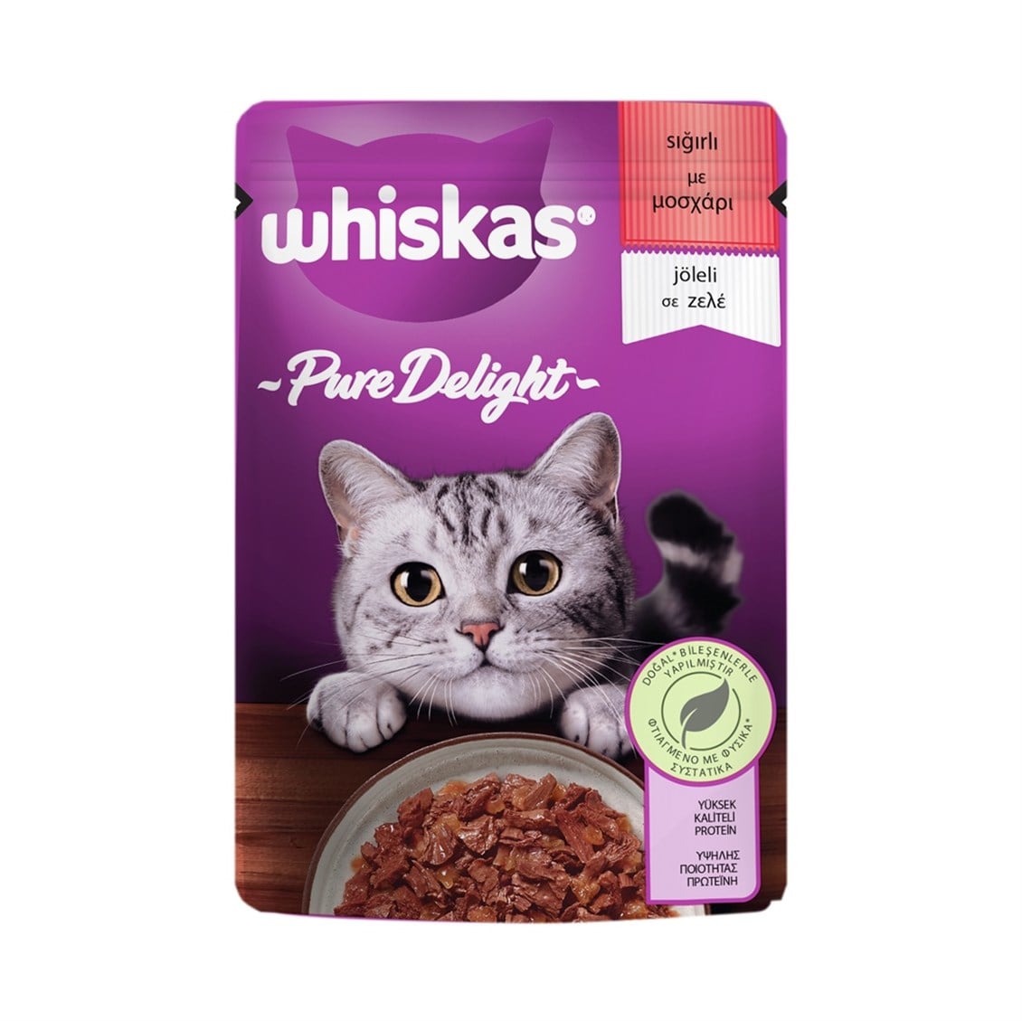 Whiskas Pure Delight Sığırlı Yaş Kedi Maması 85 gr