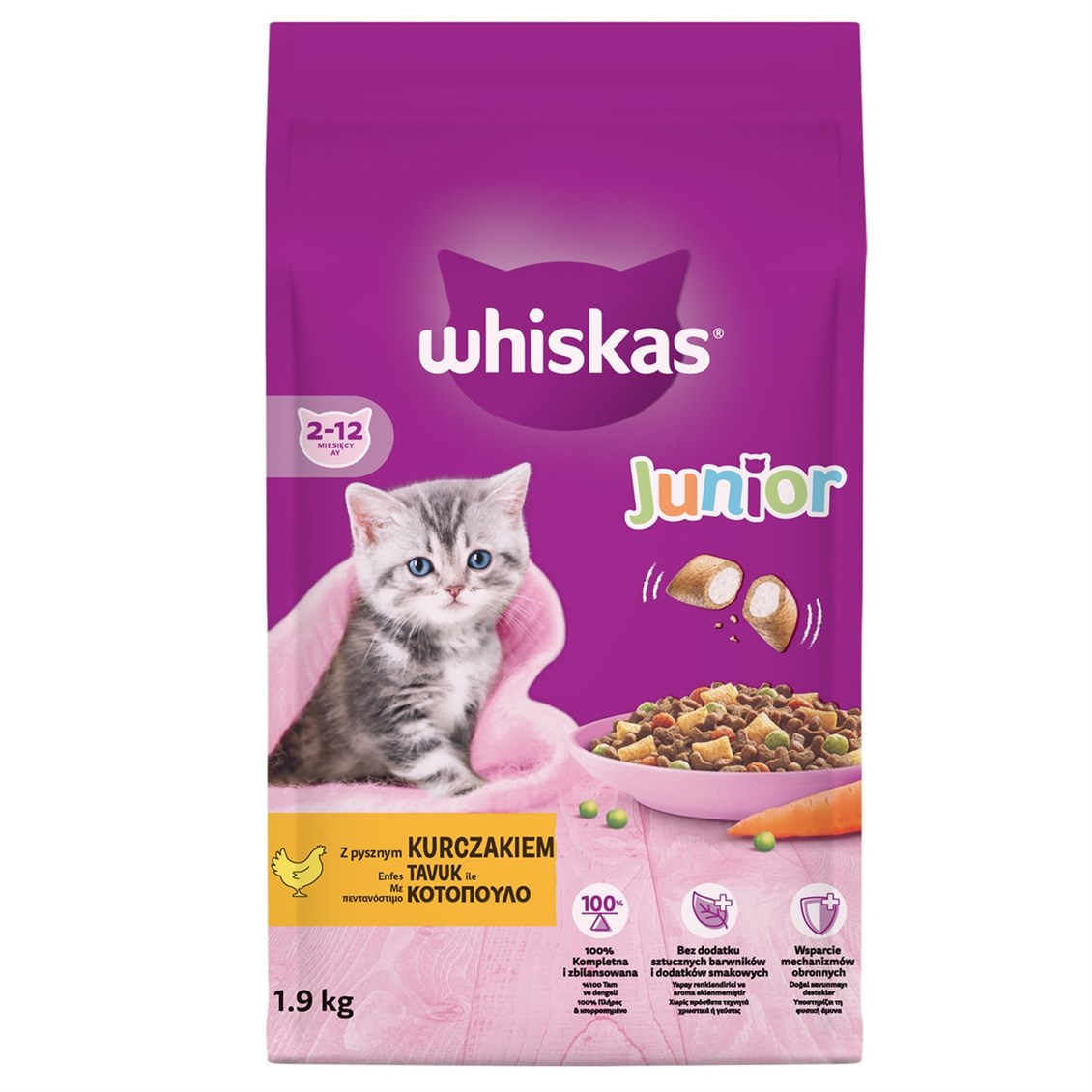 Whiskas Yavru Tavuklu Kuru Kedi Maması 1,9 Kg