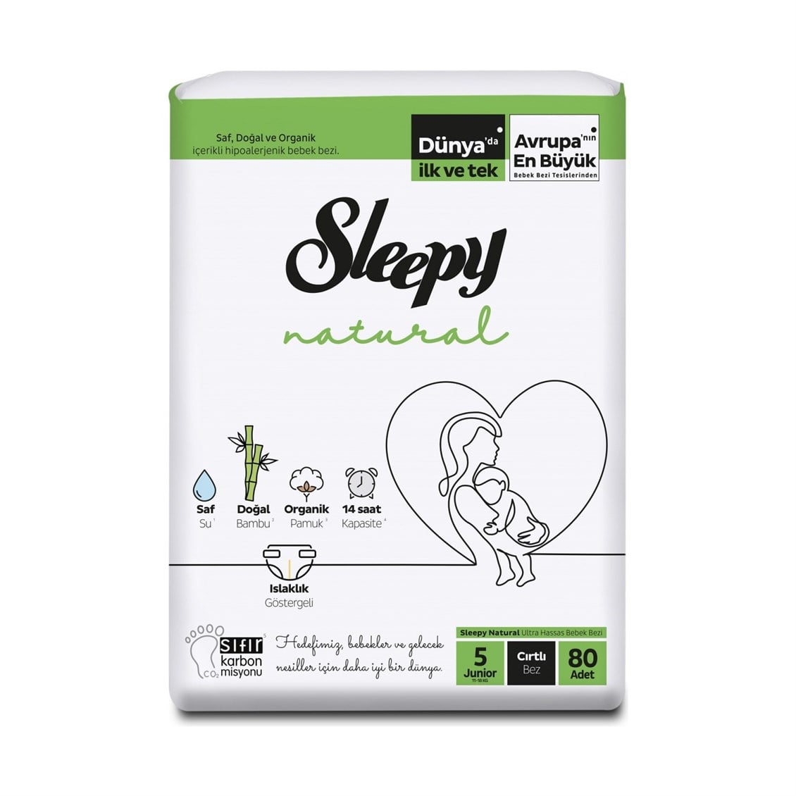 Sleepy Natural Bebek Bezi Junior 5 No 80'li