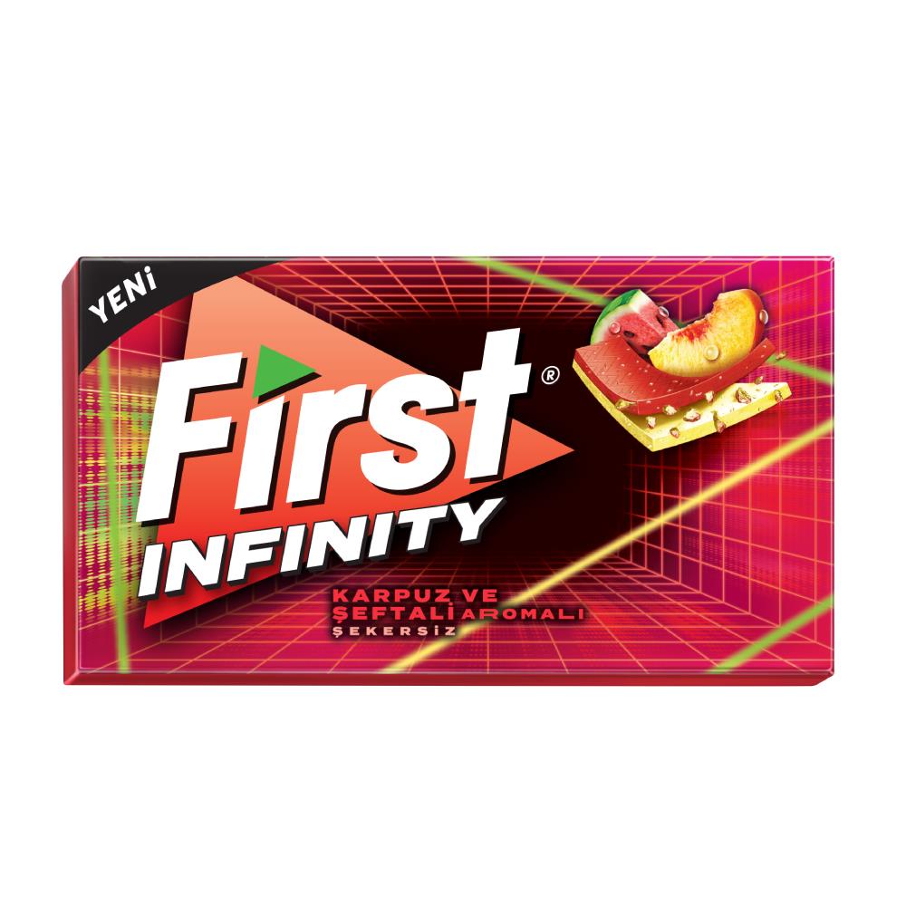 First 60 Dakika Şeftali Karpuz Şekersiz Sakız 27 gr