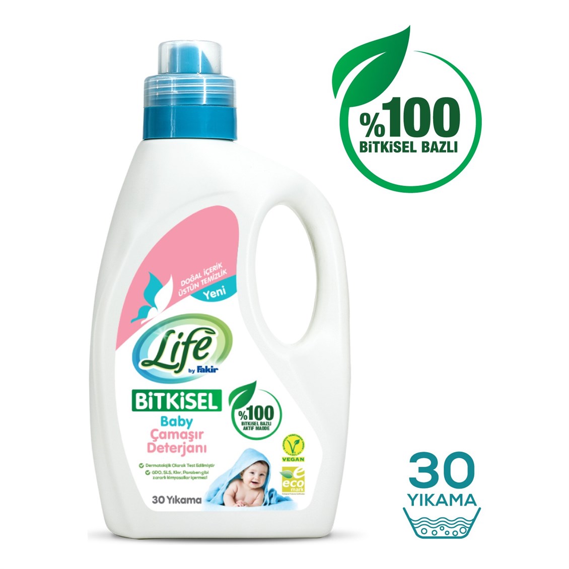 Life by Fakir %100 Bitkisel Bazlı Sıvı Bebek Çamaşır Deterjanı 1500 ml