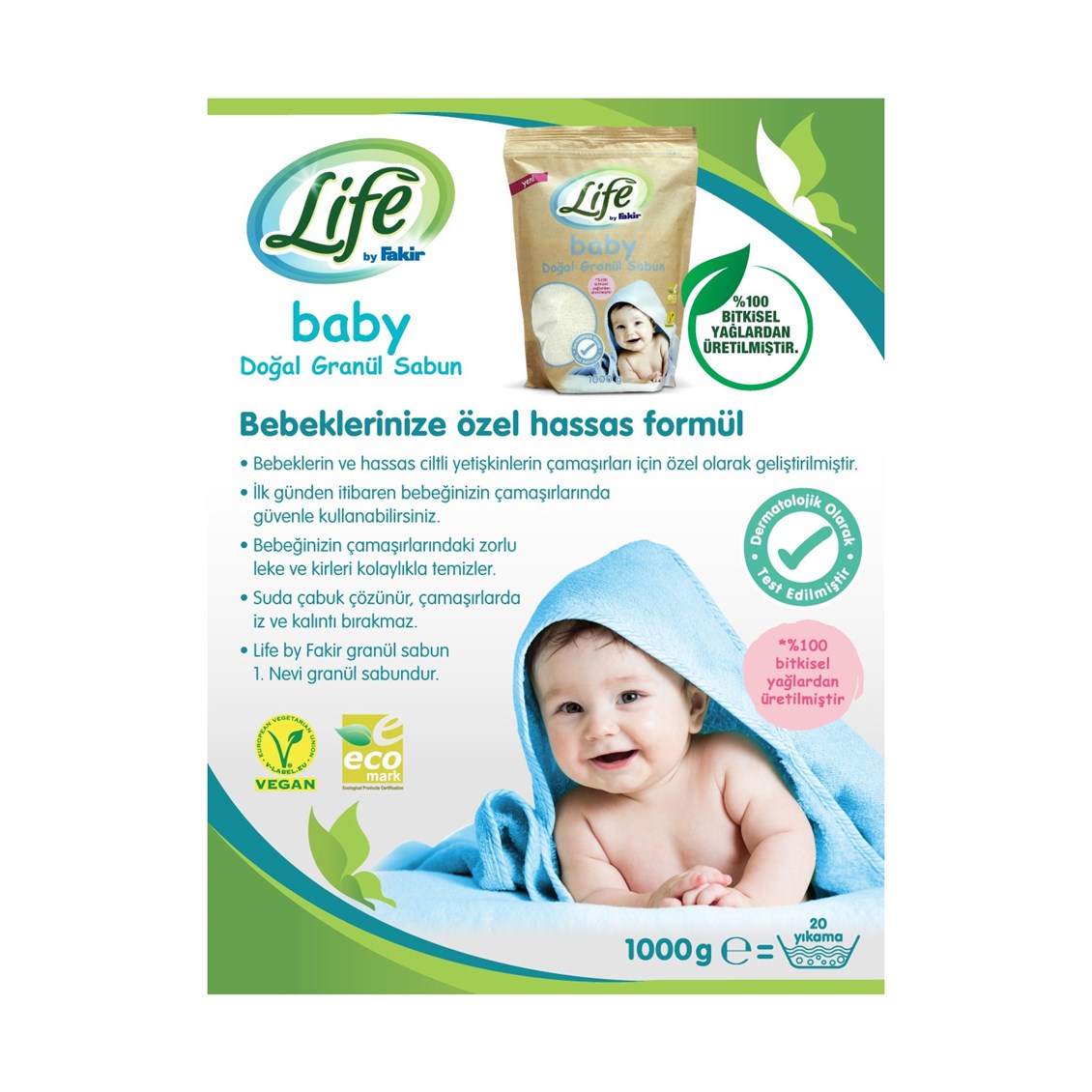 Life by Fakir Bebek Doğal Granül Matik Sabun 1 kg