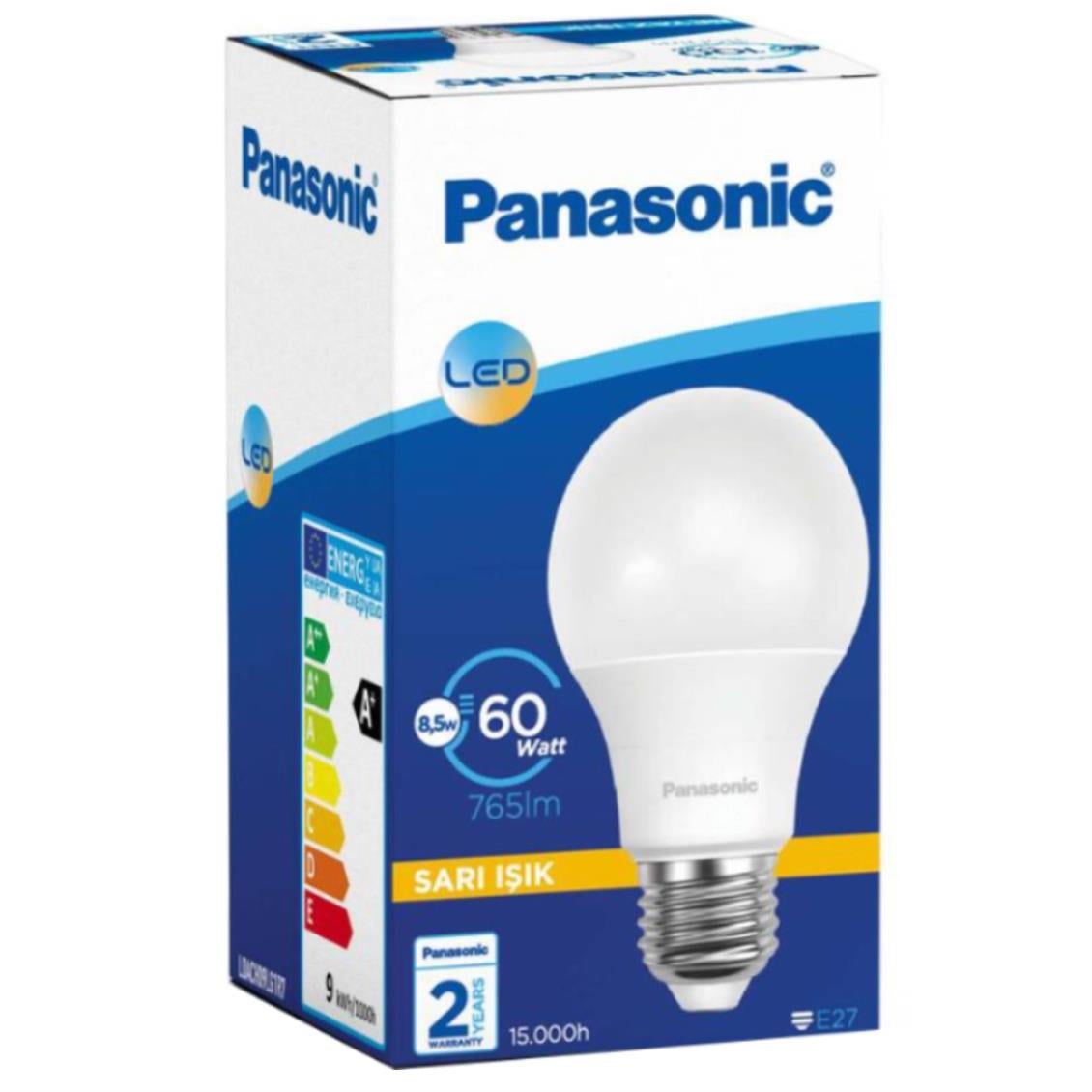 Panasonic 8,5W Led Ampul Sarı Işık E27