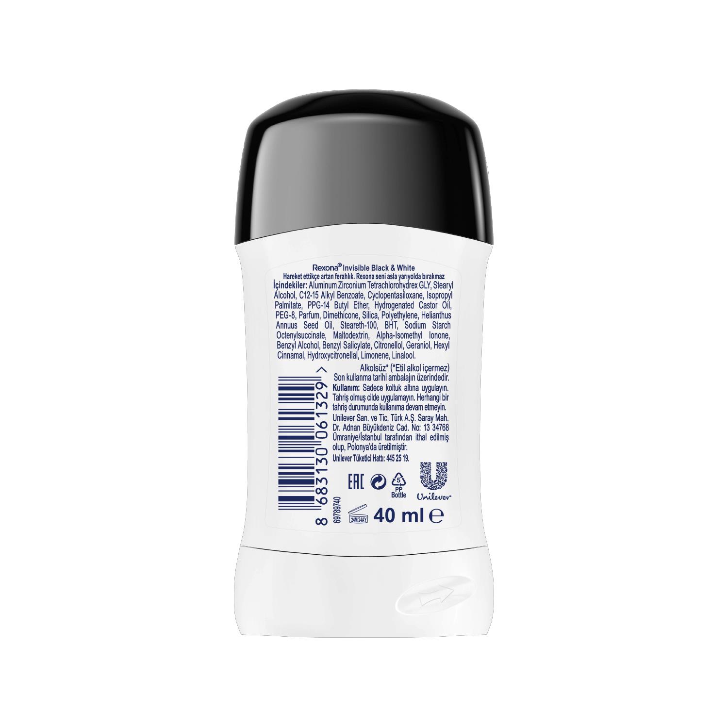 Rexona Stick Invisible Black&White 50 gr