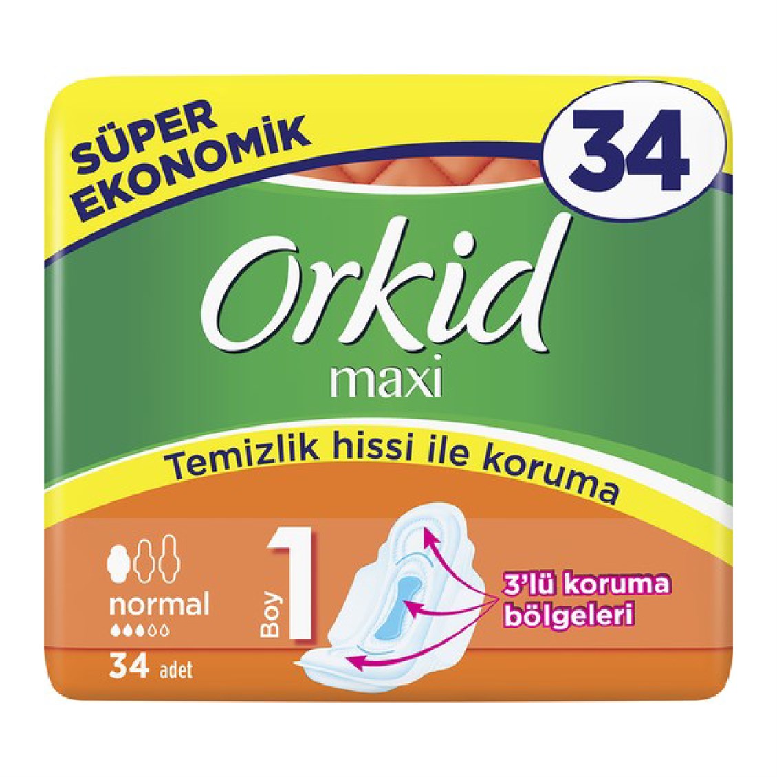 Orkid Maxi Dörtlü Normal 34'lü