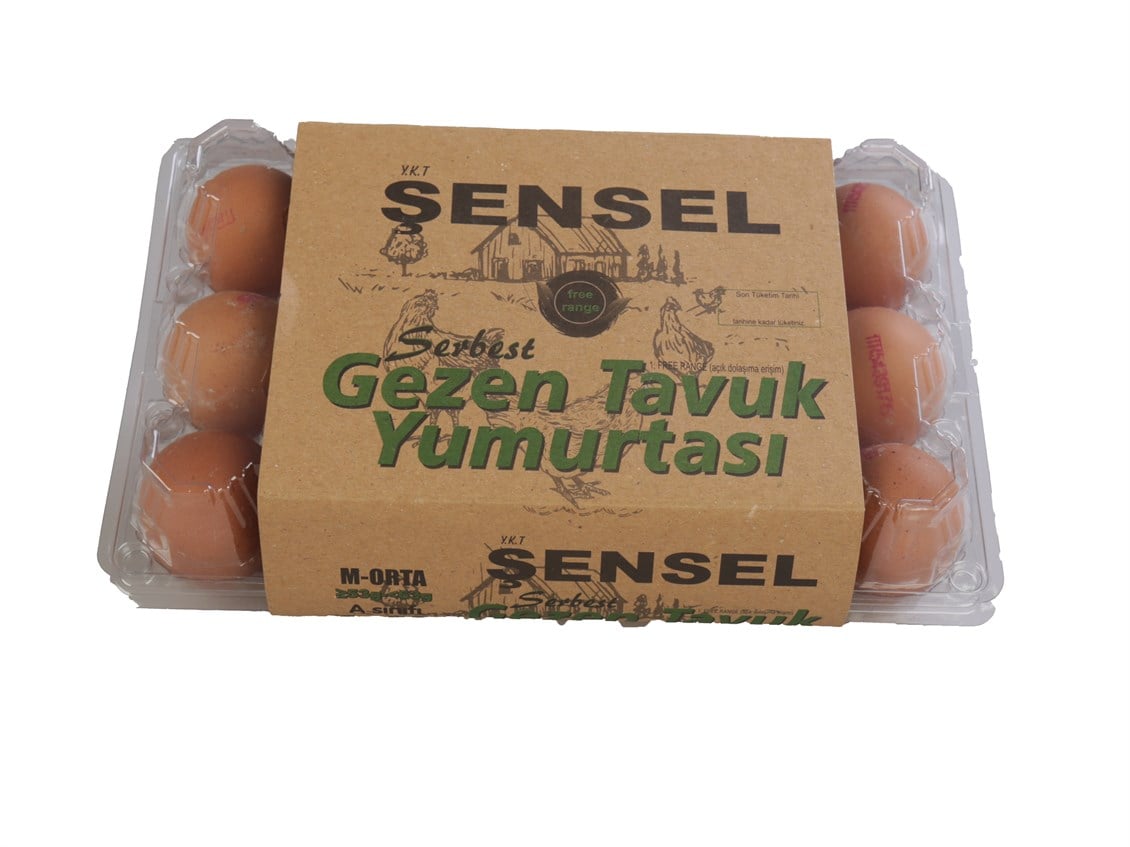 Şensel Serbest Gezen Tavuk Yumurtası 15'li (M Boy)