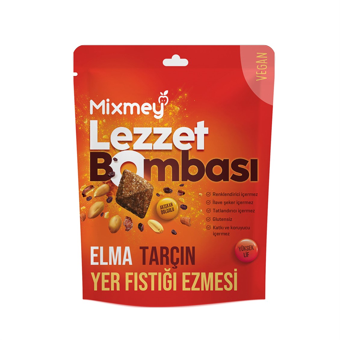Mixmey Fıstık Ezmesi - Elma  ve Tarçınlı Lezzet Bombası 77 gr