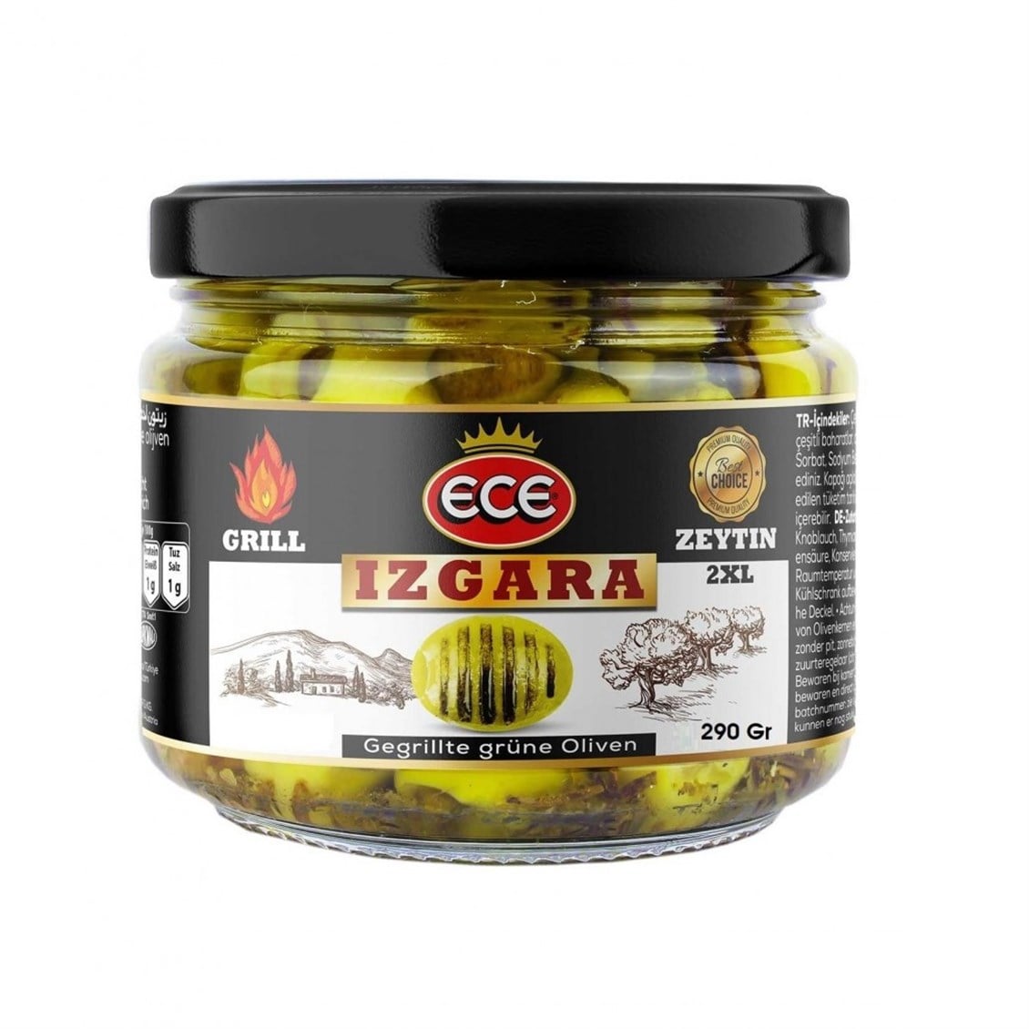 Ece Yeşil Zeytin Izgara Çekirdeksiz 290 gr
