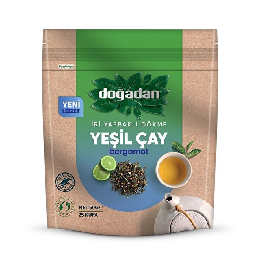 Doğadan Dökme Yeşil Çay Bergamot 50 gr