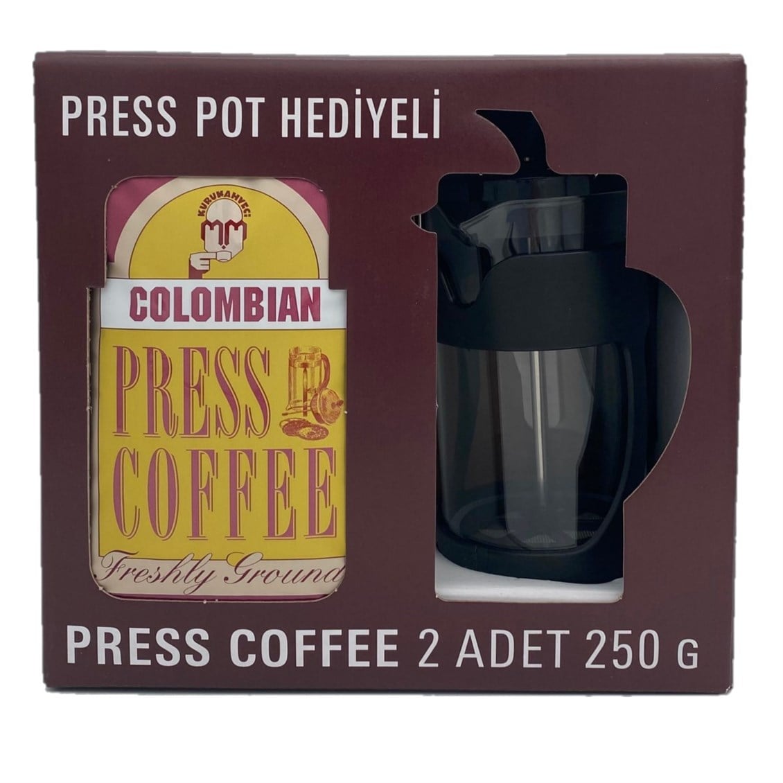 Kuru Kahveci Mehmet Efendi Colombian Press Hediyeli  2*250Gr