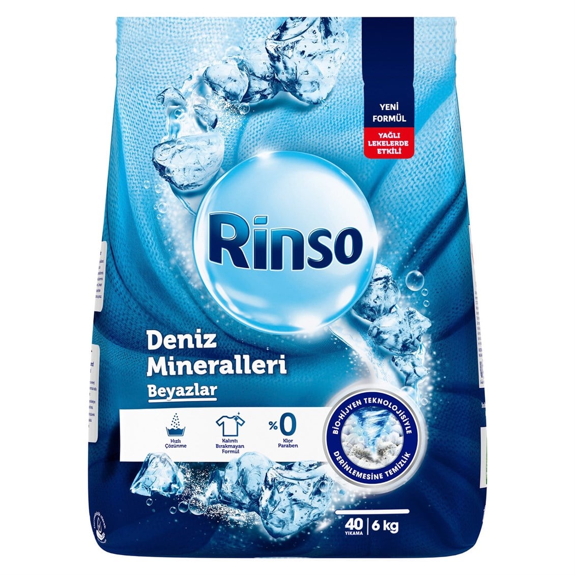 Rinso Toz Çamaşır Deterjanı Deniz Mineralleri Beyazlar İçin 6 kg