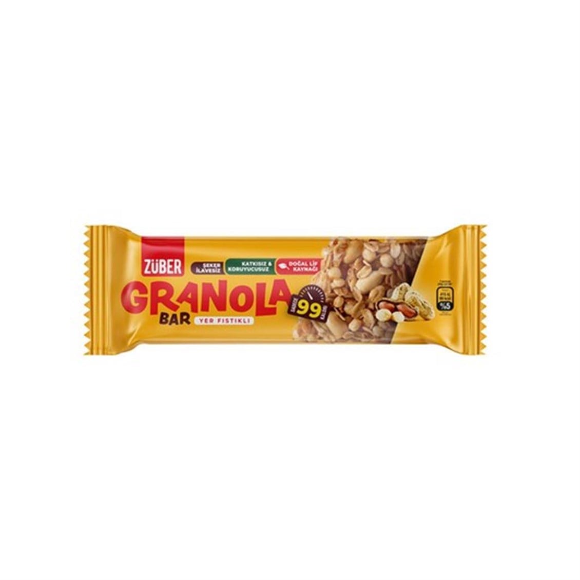 Züber Granola Bar Yer Fıstıklı 25 gr