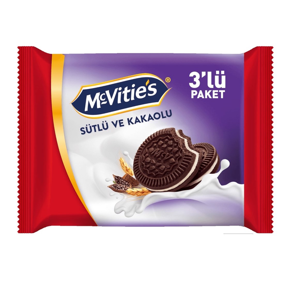 McVitie's Kakaolu Krema Bisküvi 3'lü 289 gr