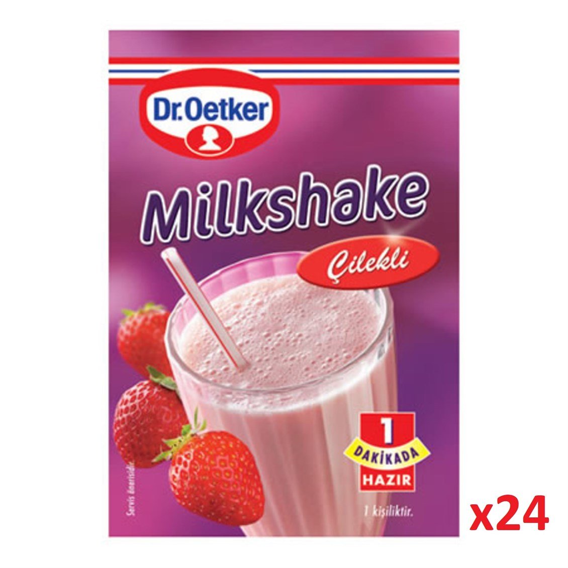 Dr.Oetker Milkshake Çilekli 22 gr 24'lü