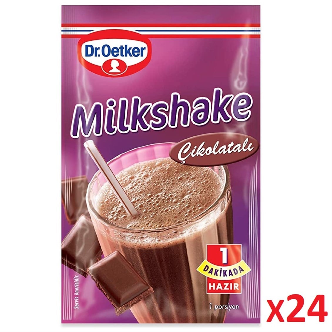 Dr.Oetker Milkshake Çikolatalı 24 gr 24'lü