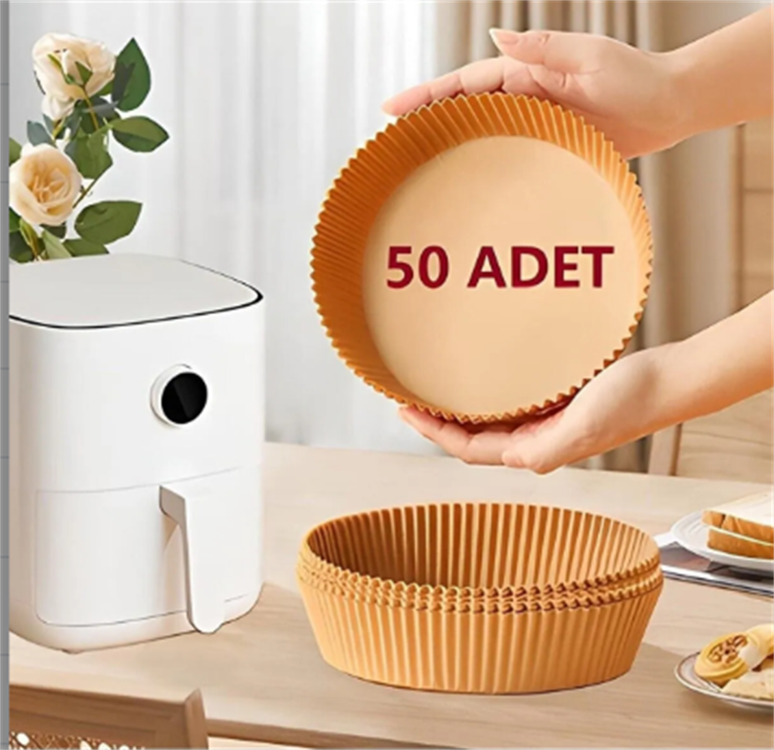 AİRFRYER KAĞIDI YUVARLAK 50 Lİ