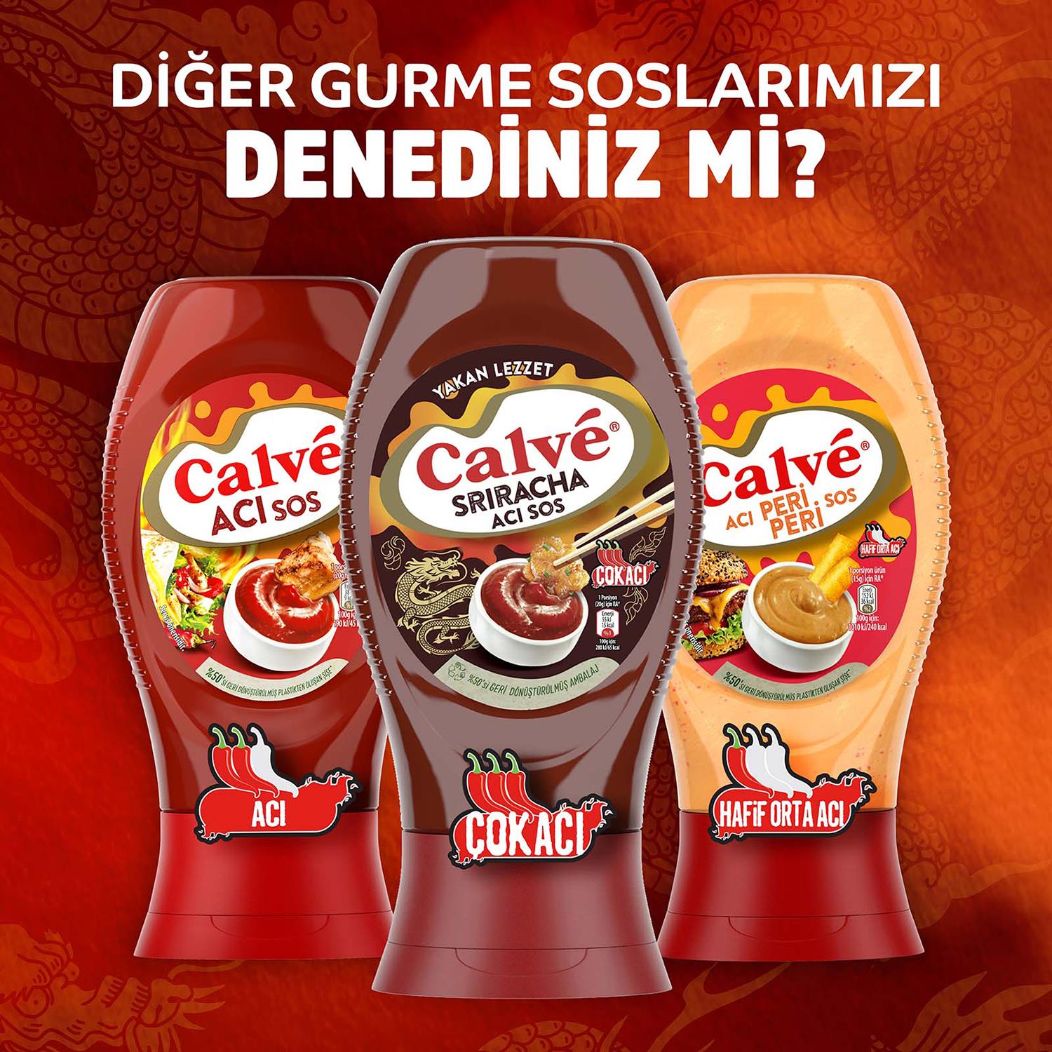 Calve Gurme Sriracha Acı Sos 255 gr