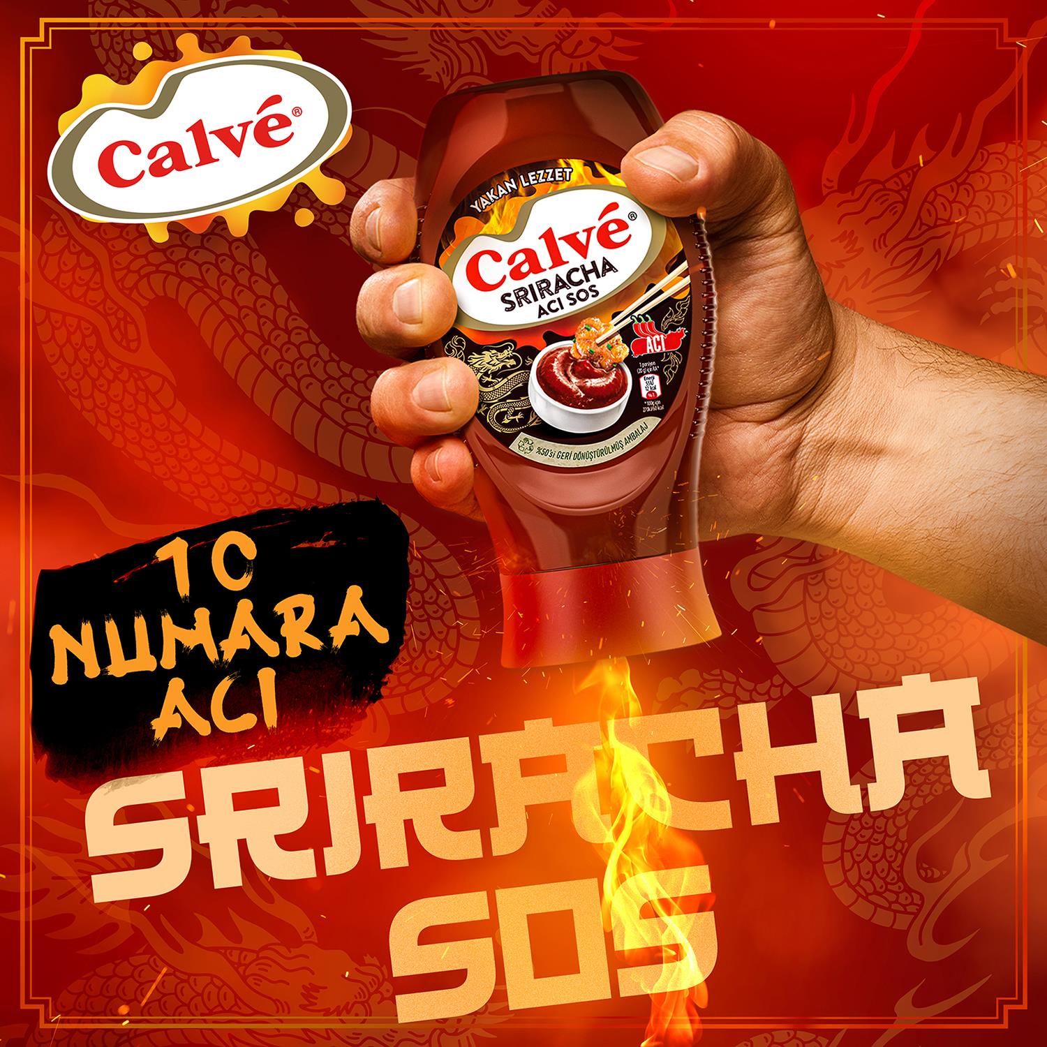 Calve Gurme Sriracha Acı Sos 255 gr