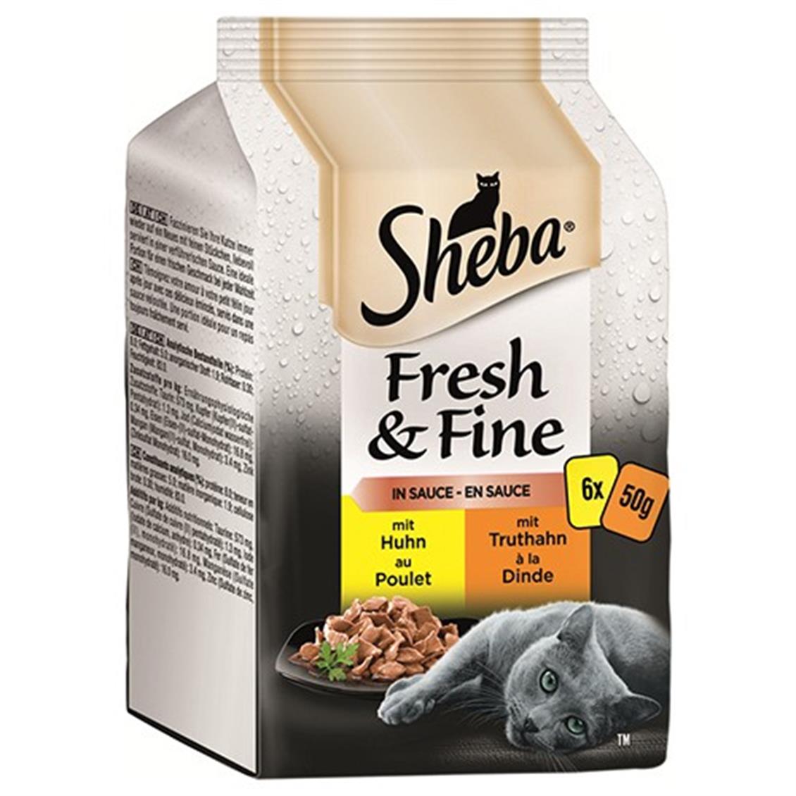 Sheba Pouch Mini Tavuklu Yaş Mama 50 gr 6'lı