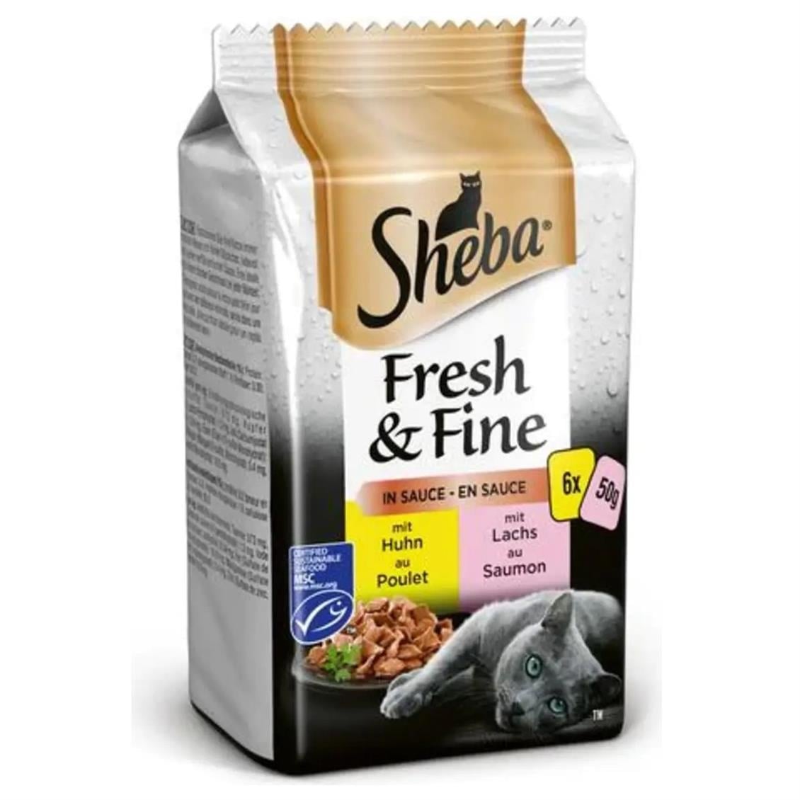 Sheba Pouch Mini Etli Yaş Mama 50 gr 6'lı