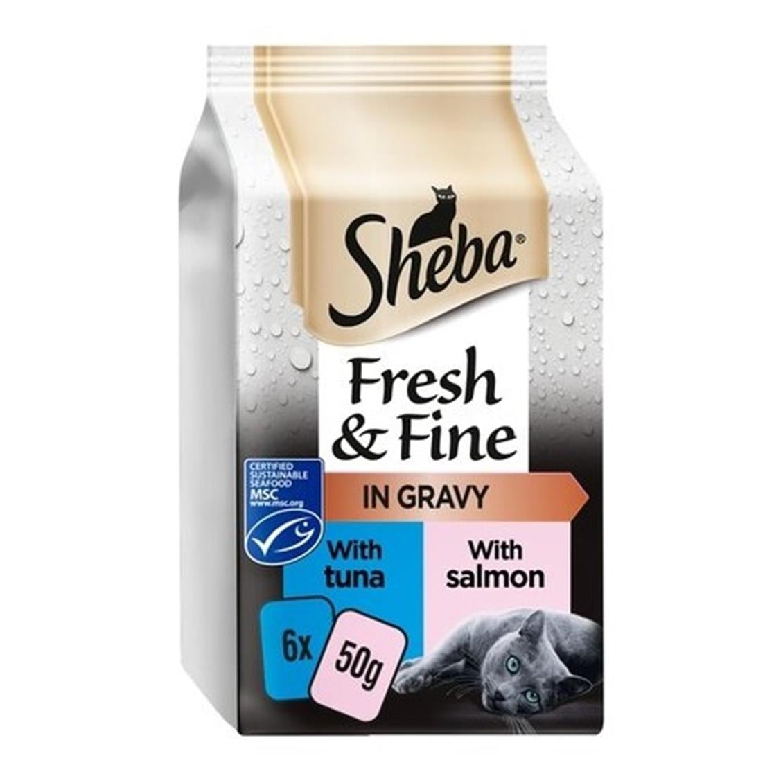 Sheba Pouch Mini Balıklı Yaş Mama 50 gr 6'lı
