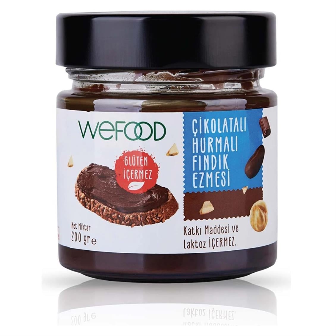 Wefood Fındık Ezmesi Çikolata ve Hurmalı 200 gr
