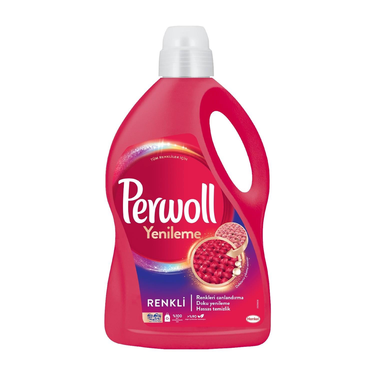 Perwoll Sıvı Deterjan Yenileme & Onarım Renkliler İçin 2970 ml