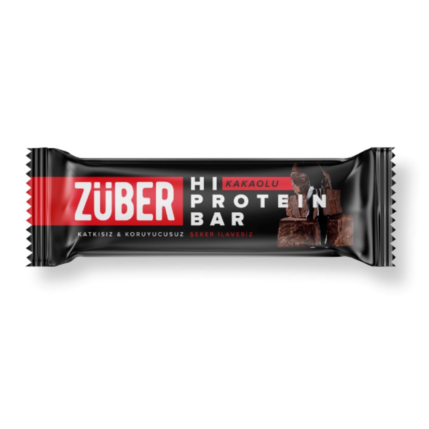 Züber Şeker İlavesiz Kakaolu Hi-Protein Bar 45 gr