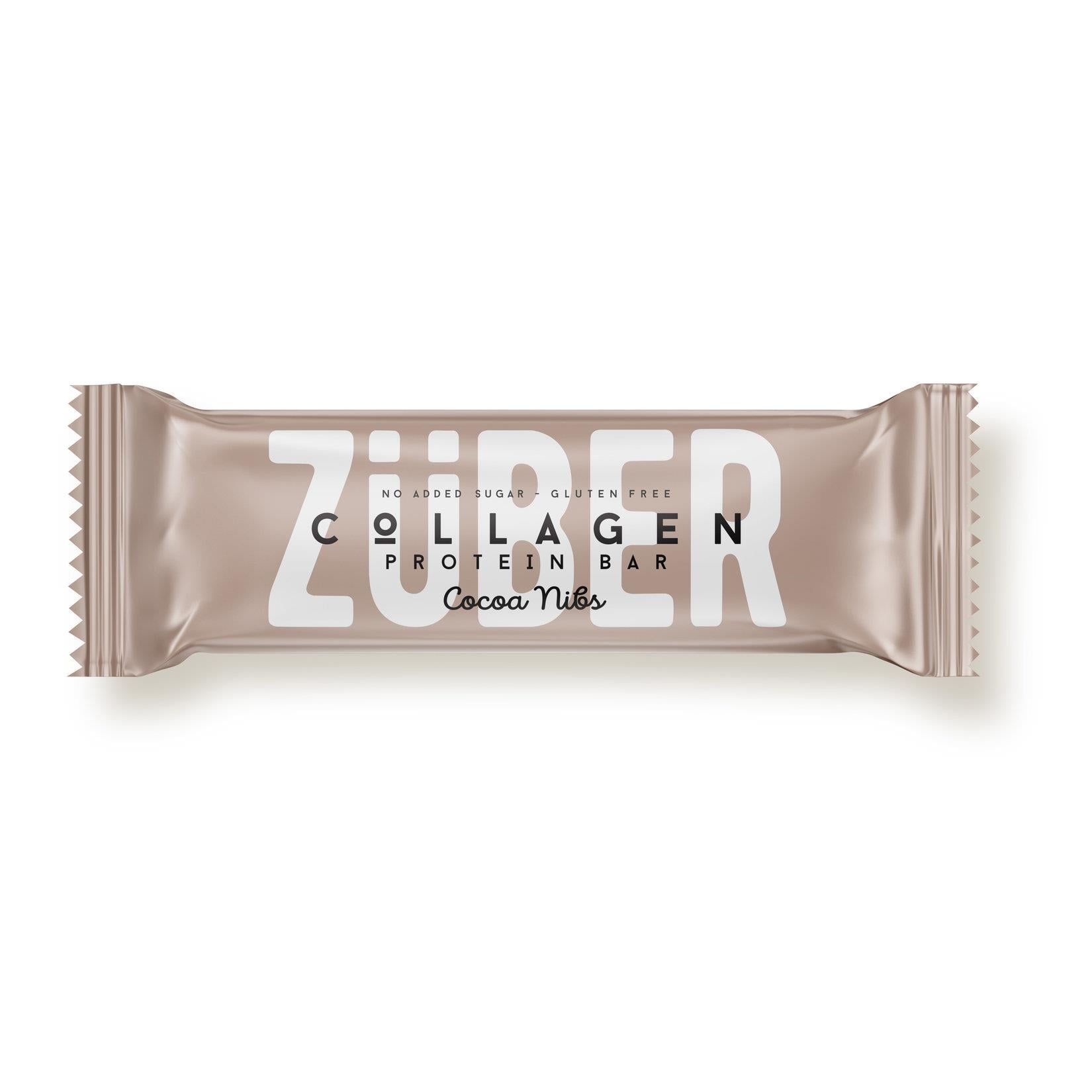 Züber Kakao Çekirdekli Kolajen Proteinli Bar 35 gr