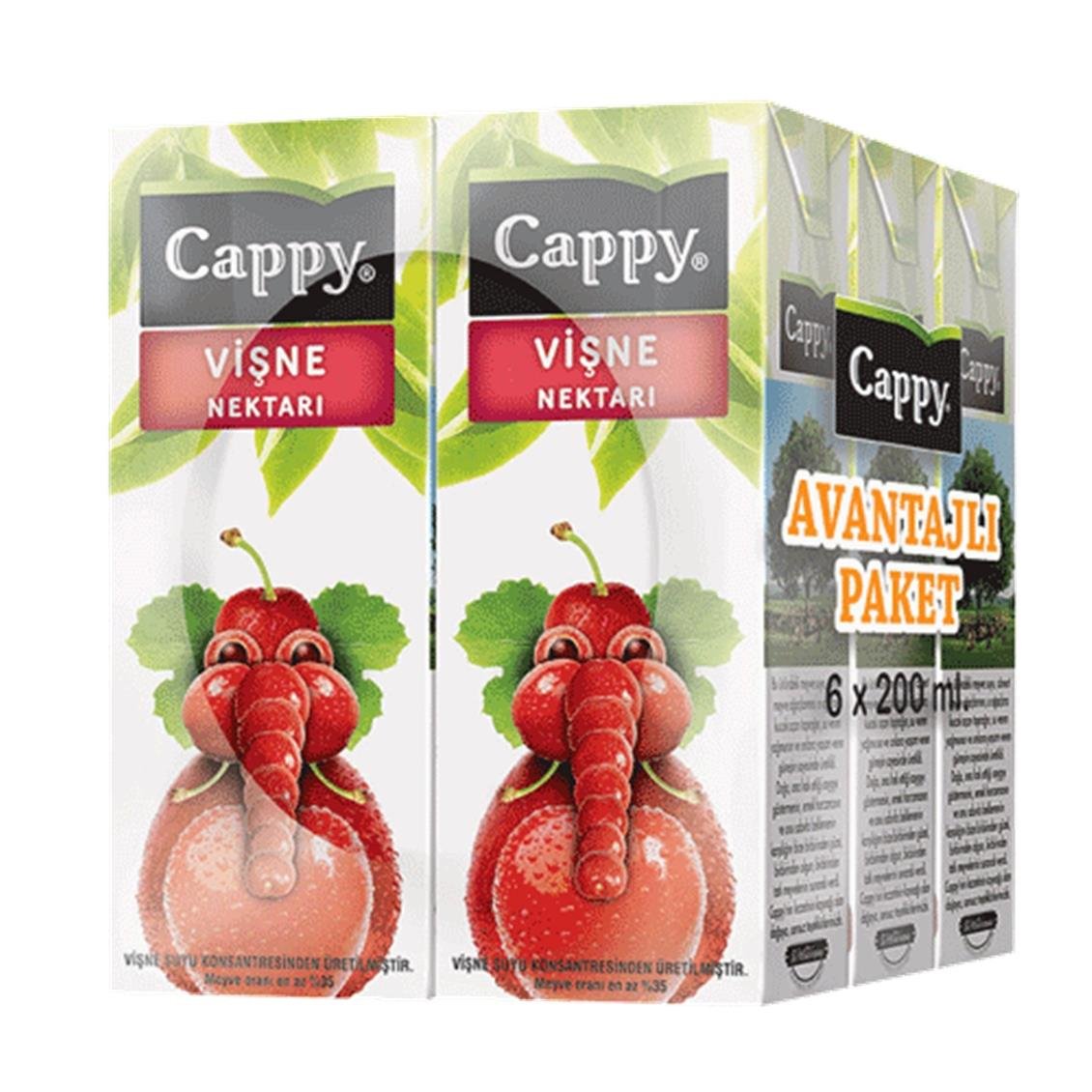 Cappy Meyve Suyu Vişne 200 ml 6'lı
