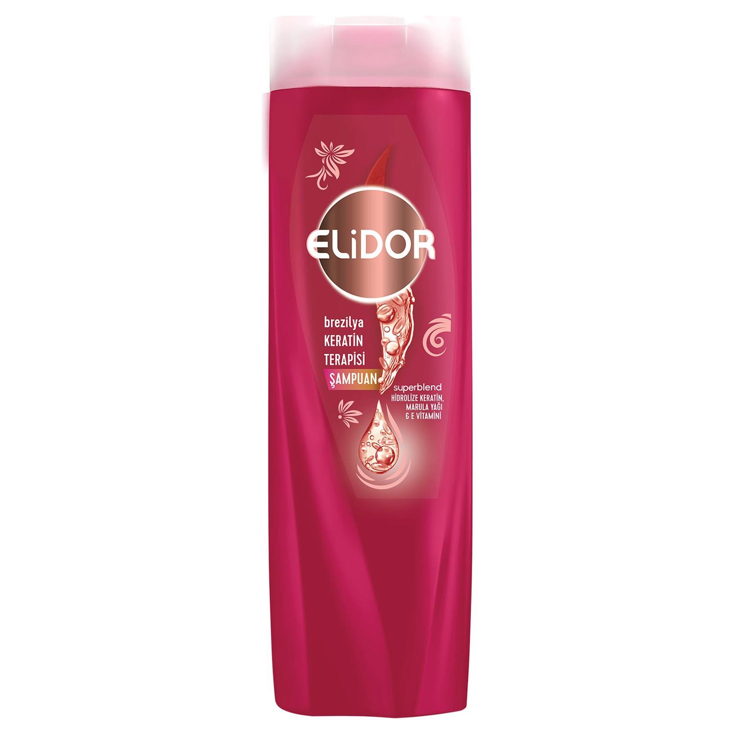 Elidor Şampuan Brezilya Keratin Terapisi Hidrolize Keratin Marula Yağı E Vitamini 350 ml