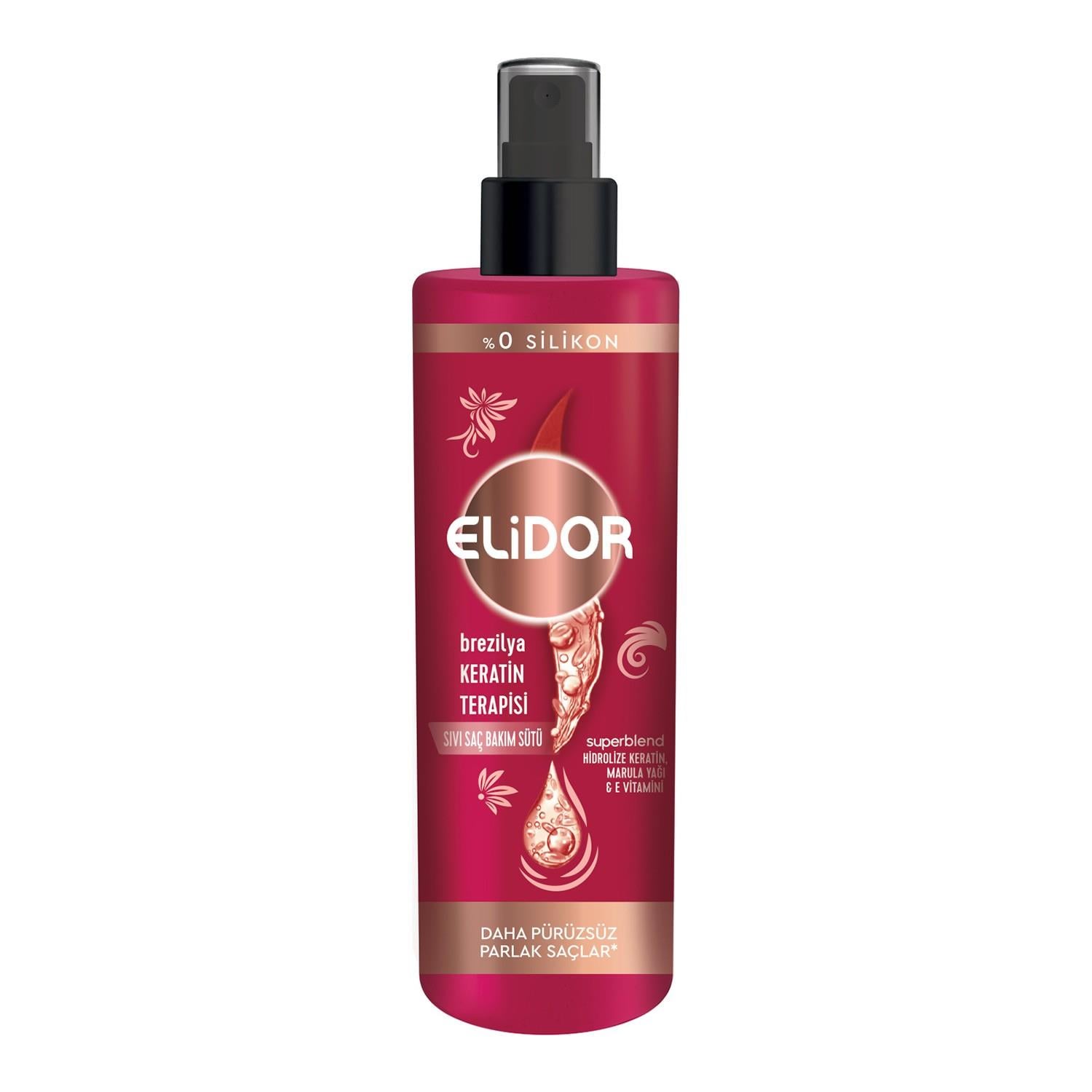Elidor Bakım Sütü Brezilya Keratin Terapisi Hidrolize Keratin Marula Yağı E Vitamini 200 ml