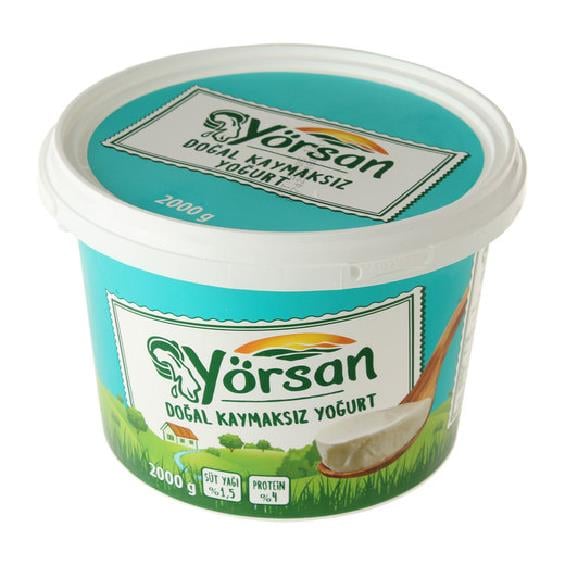 Yörsan Yoğurt Kase Yarım Yağlı 2000 gr