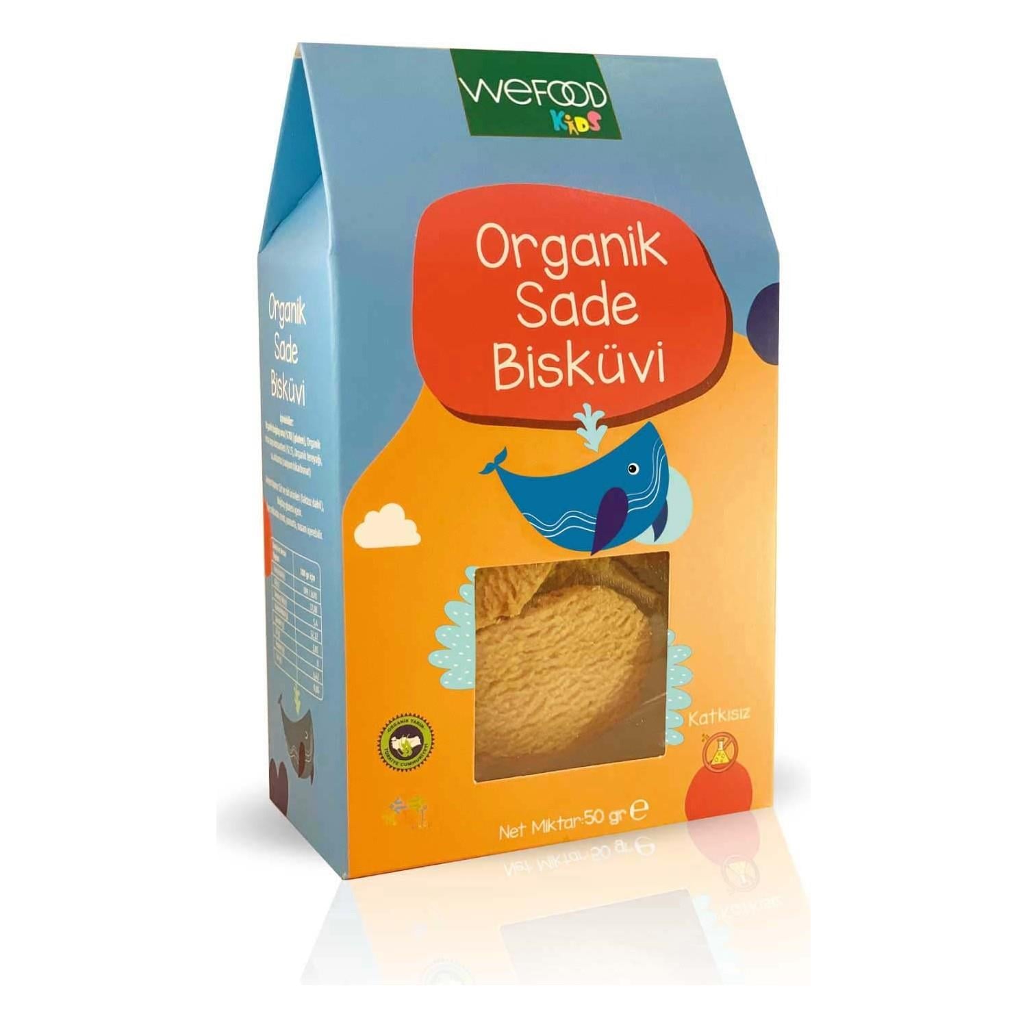 Wefood Kids Organik Sade Bisküvi 50 gr (Tereyağlı)