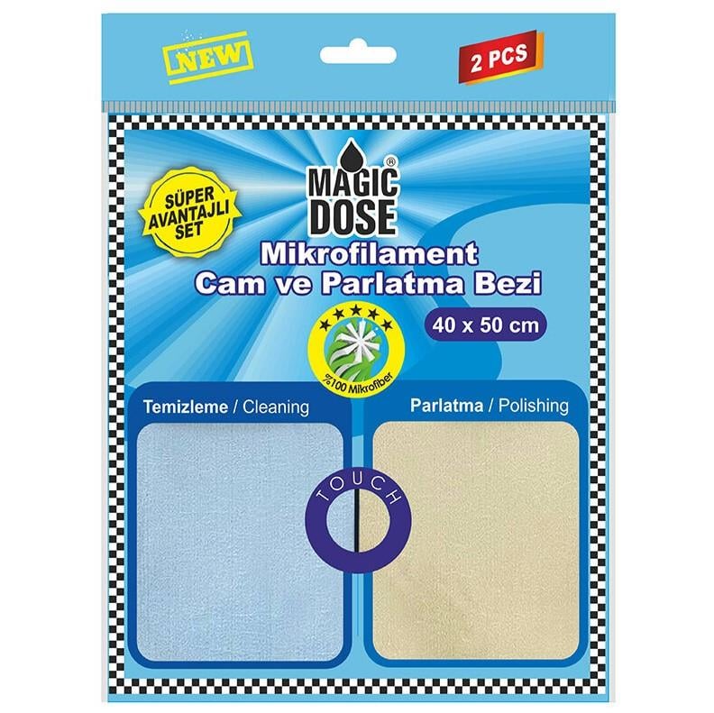 Autokit Magic Dose Mikrofilament Cam ve Parlatma Bezi 40X50 cm 2'li 
