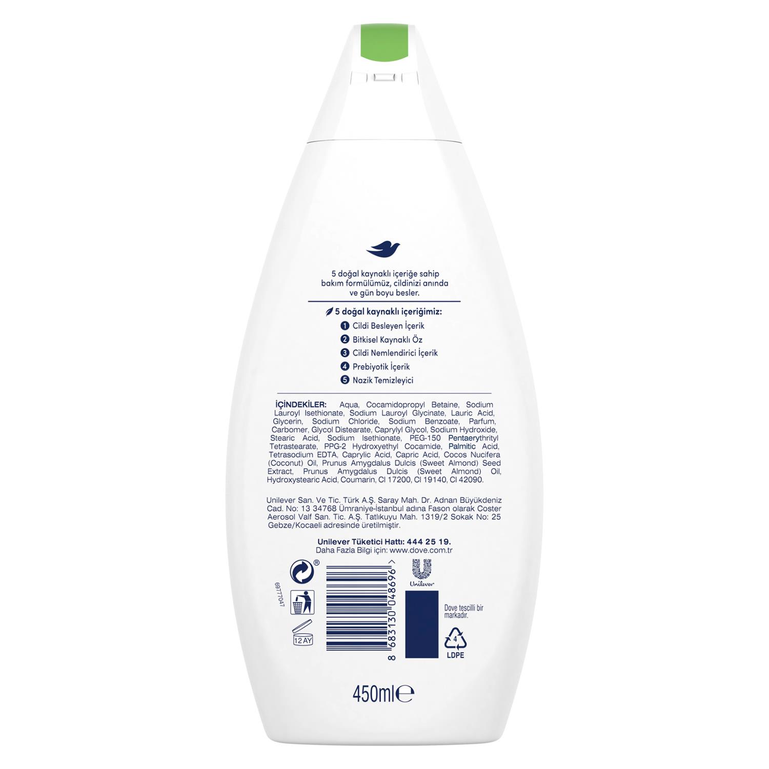 Dove Duş Jeli Hindistan Cevizi Yağı ve Badem Özü 450 ml