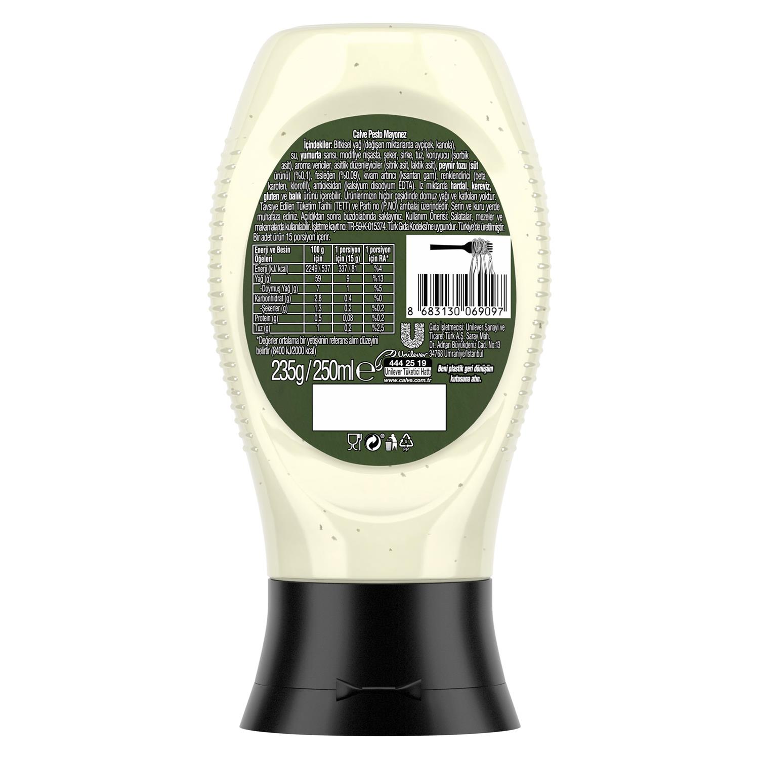Calve Pesto Mayonez 235 gr
