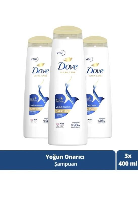Dove Şampuan 400Ml Yoğun Onarıcı X3