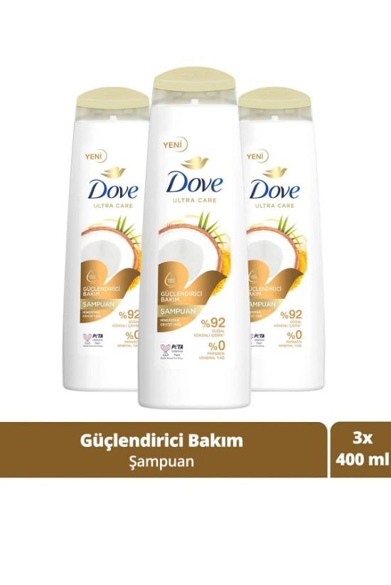 Dove Şampuan 400Ml Hindistan Cevizi X3