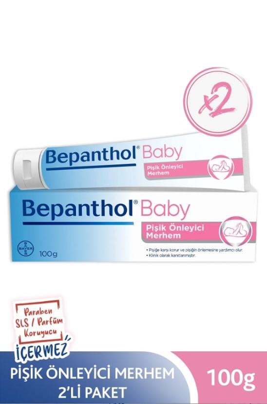 Bepanthol Baby Pişik Önleyici Merhem 100 Gr X2