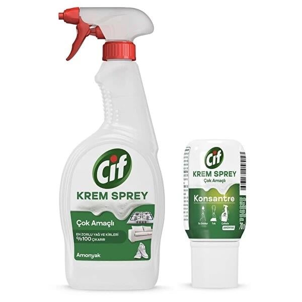 Cif Krem Amonyak Sprey 750 ml + Konsantre Amonyak 70 ml