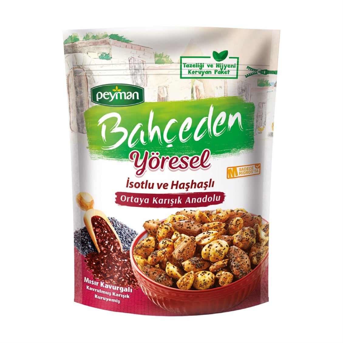 Peyman Bahçeden Yöresel İsot Haşhaşlı Karışık Kuruyemiş 150 gr
