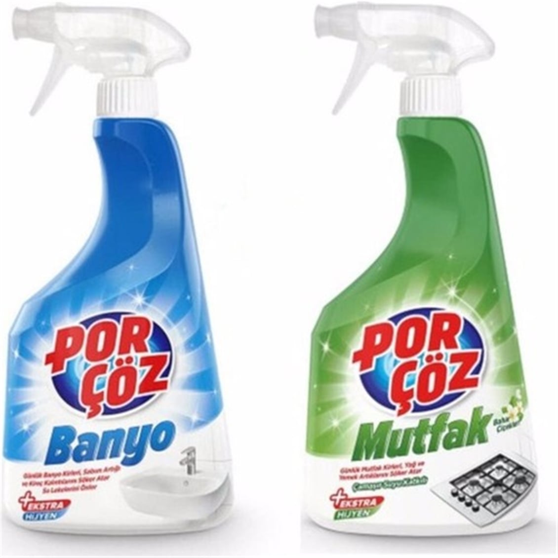 Porçöz Banyo ve Mutfak Spreyi 750 ml 2'li Set