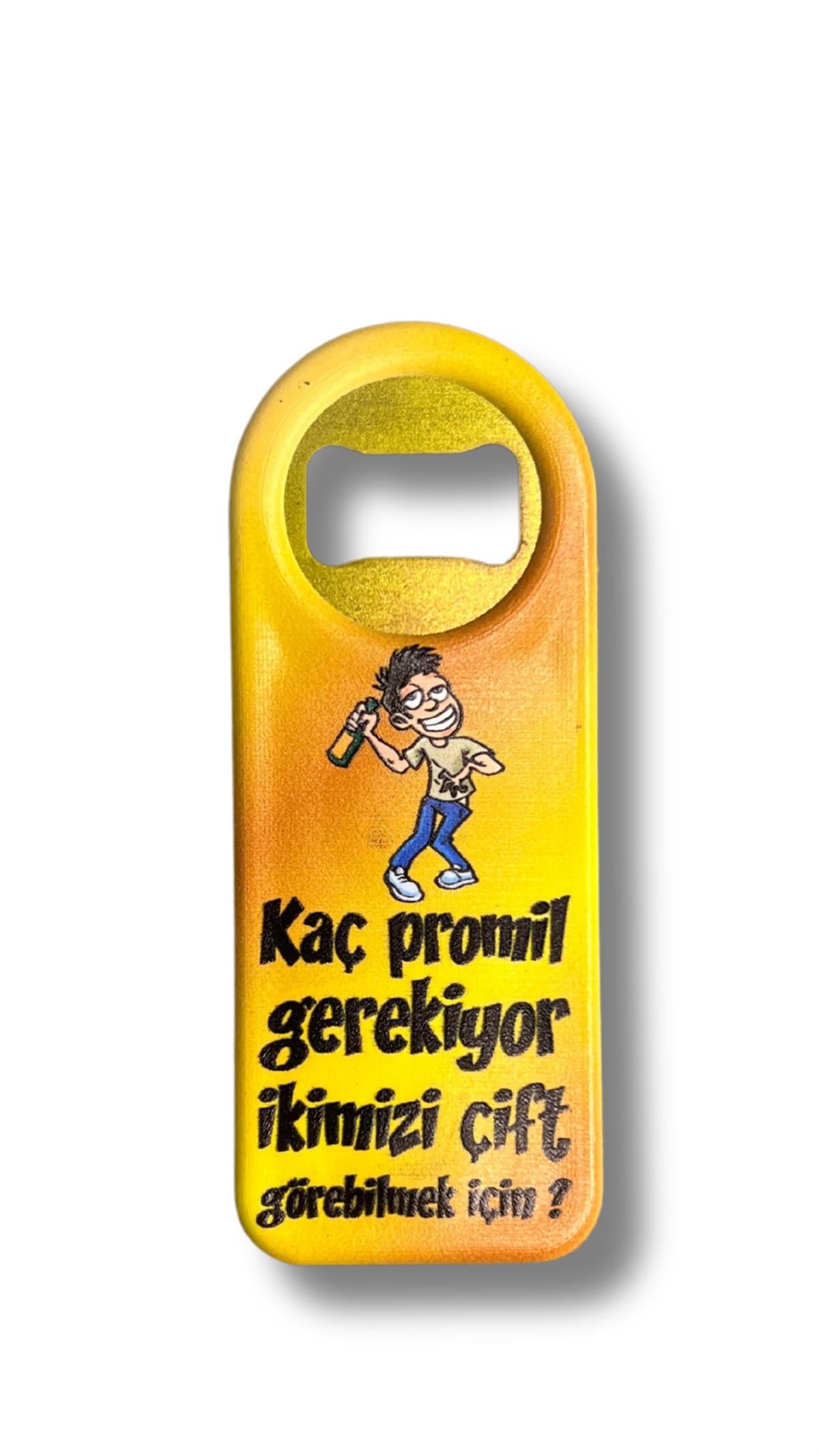 Sloganlı Şişe Açacağı