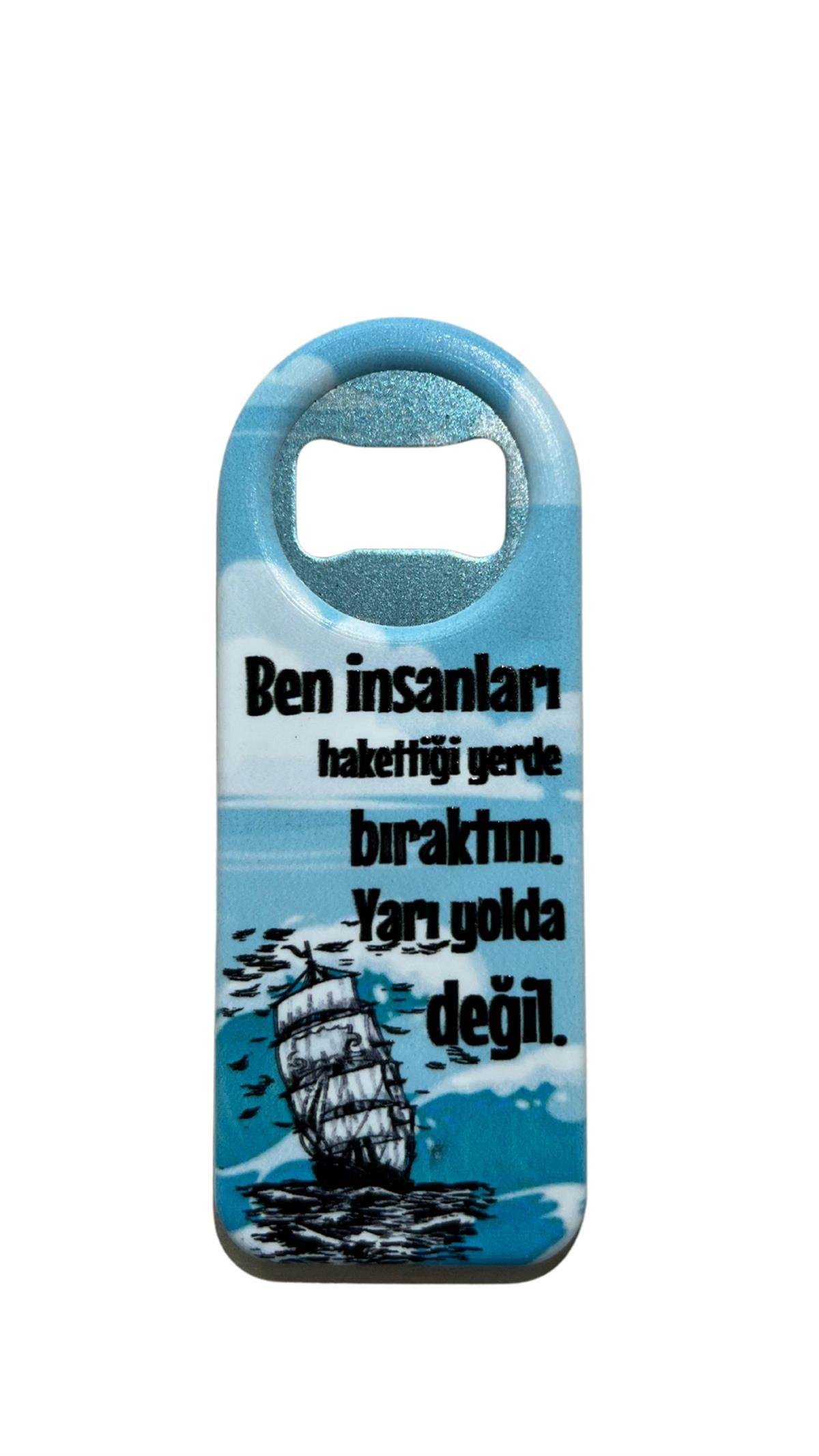 Sloganlı Şişe Açacağı