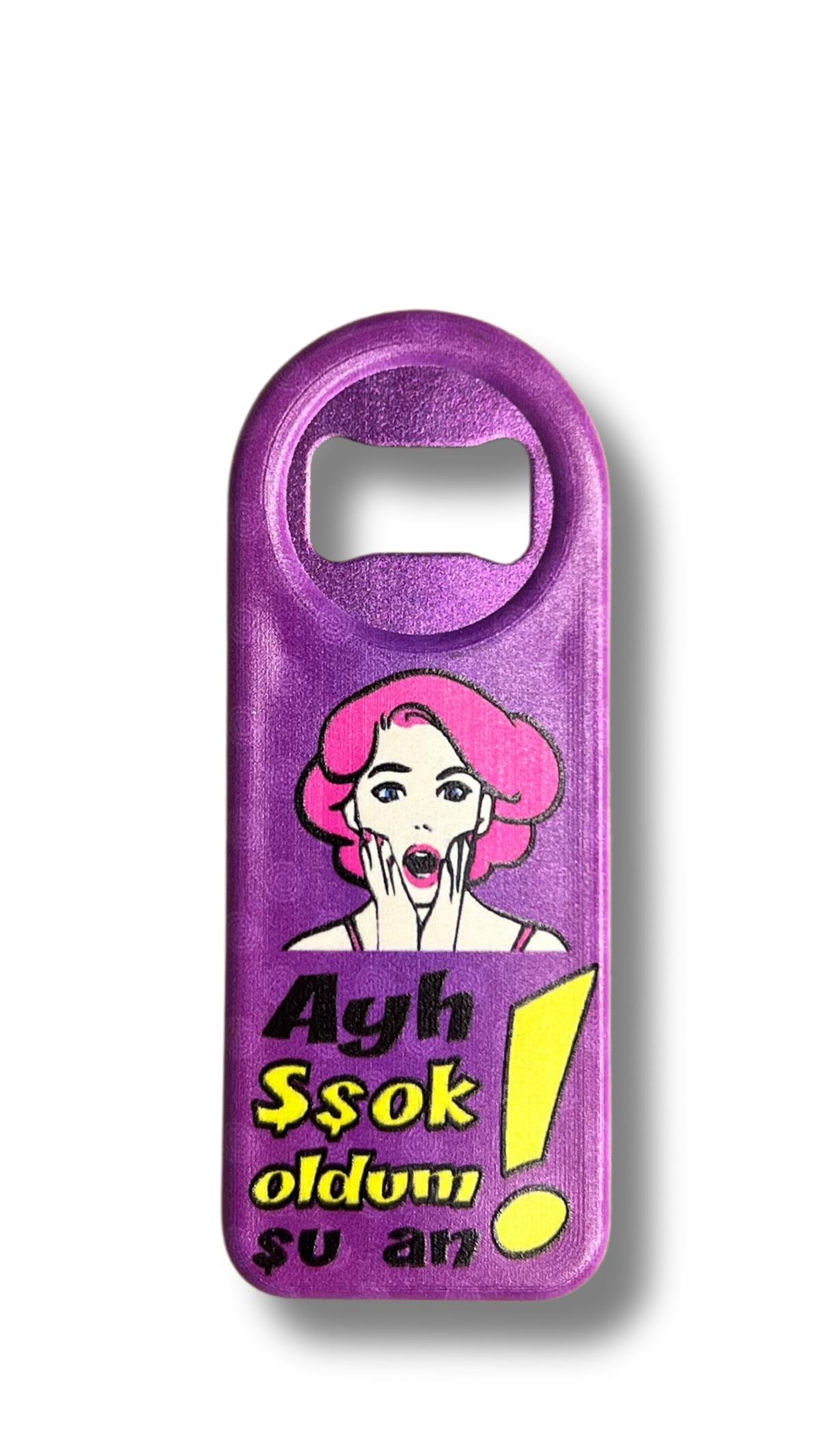 Sloganlı Şişe Açacağı