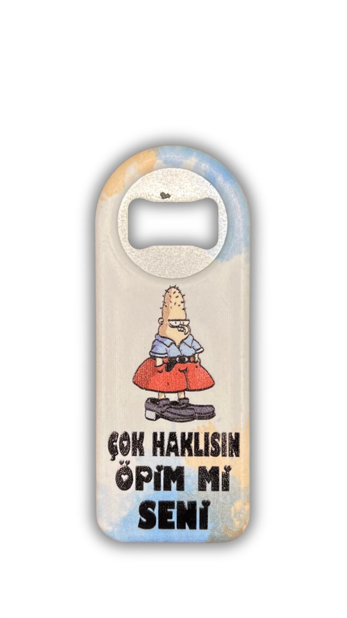 Sloganlı Şişe Açacağı