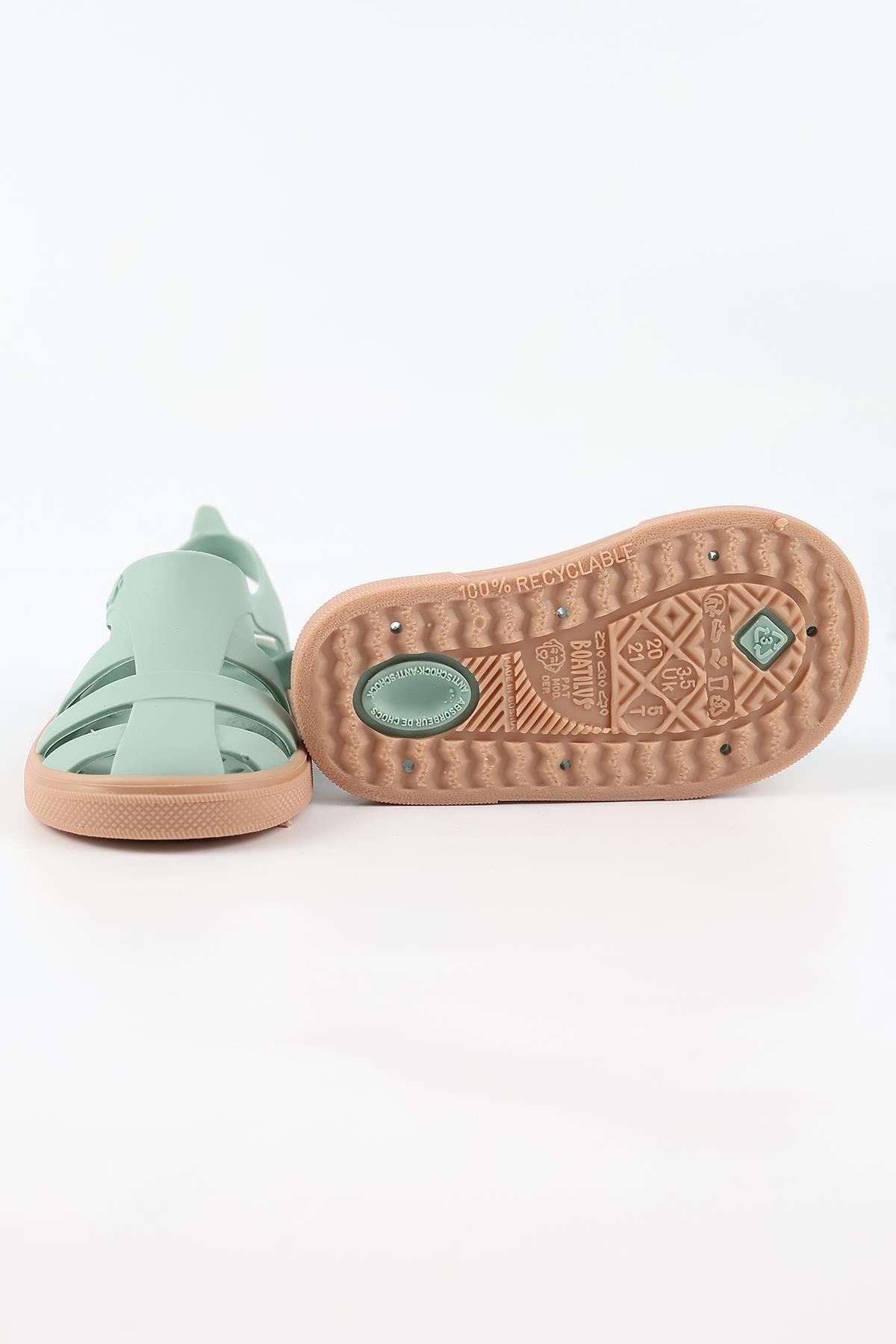 Bioty-B 08B-20-21 Boatilus Bioty-B PastelGreen/Beige Çocuk Sandalet