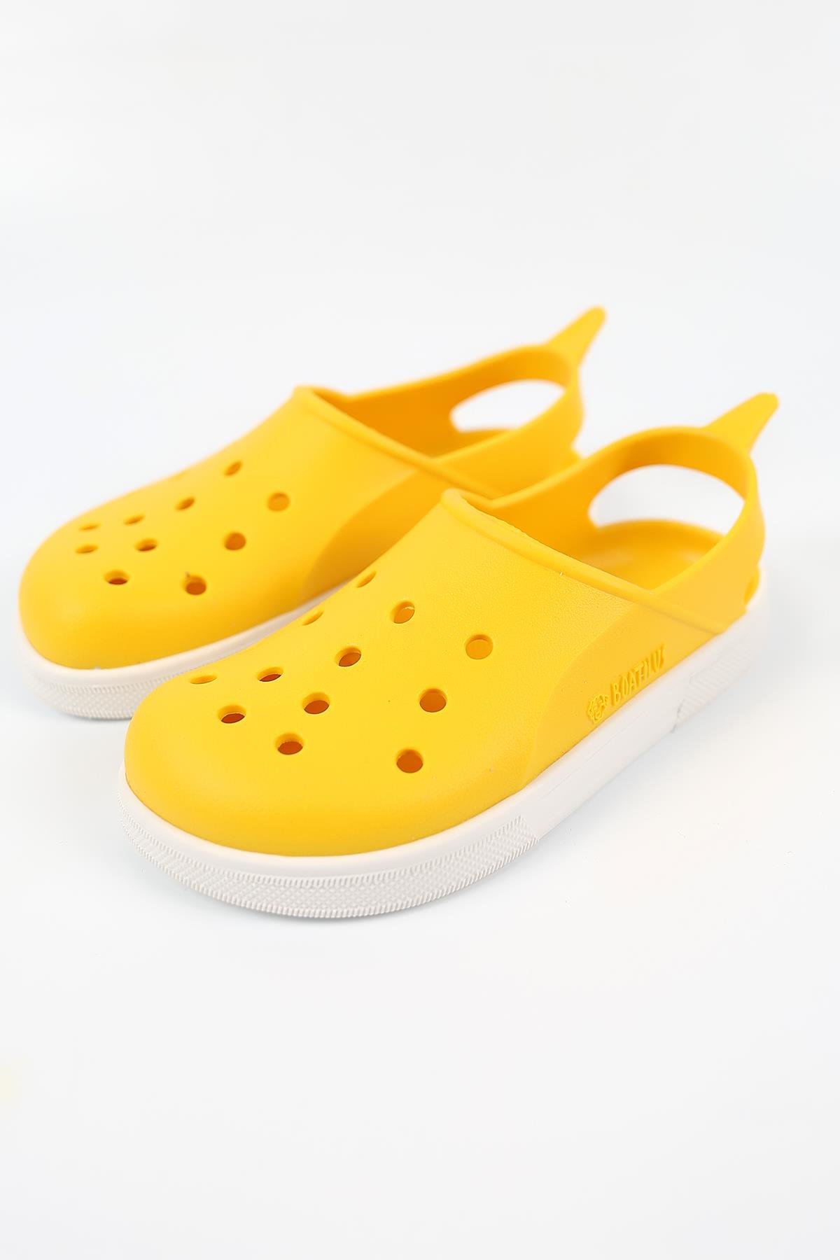 Cloggy-B 06-20-21 Boatilus Cloggy-B Yellow/White Çocuk Sandalet