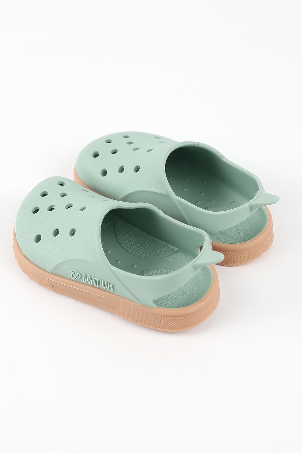 Cloggy-B 08B-20-21 Boatilus Cloggy-B PastelGreen/Beige Çocuk Sandalet